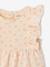 Frill-Sleeved Playsuit for Babies, Basics ecru+rose - vertbaudet enfant 