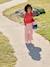 T-Shirt with Fancy Bow for Girls ecru+red+striped blue - vertbaudet enfant 