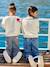 Fancy Knit Jumper for Girls ecru - vertbaudet enfant 
