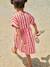 Seersucker Dress for Girls striped red - vertbaudet enfant 