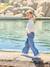 Embroidered Susan wide-leg jeans for girls bleached denim+medium blue - vertbaudet enfant 