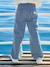 Girl's wide-leg striped trousers striped blue - vertbaudet enfant 
