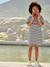 Girls' dress in lightweight fleece green+marl grey+sage green+striped blue - vertbaudet enfant 