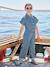 Striped girl's jumpsuit striped blue - vertbaudet enfant 