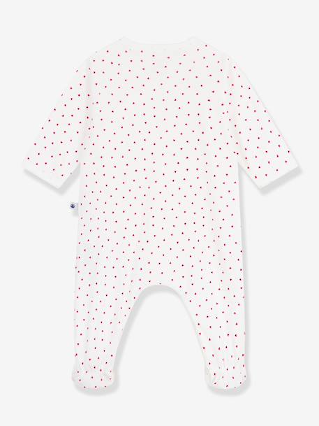 Baby cotton pyjamas with little hearts PETIT BATEAU white - vertbaudet enfant 
