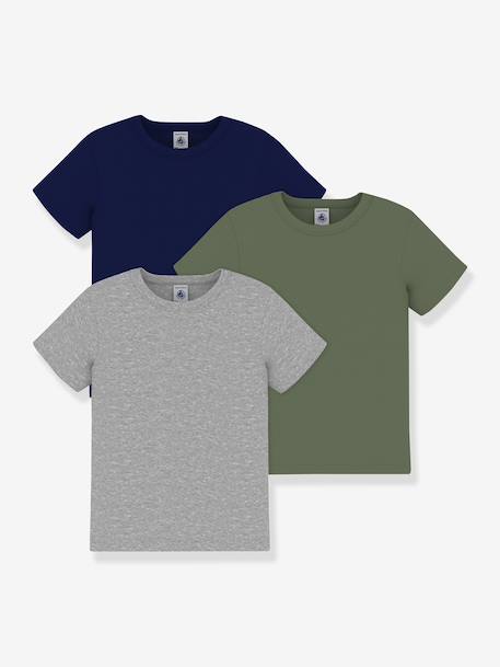 Lot 3 tee-shirts enfant coton Petit Bateau blanc - vertbaudet enfant 