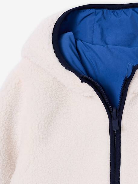 Reversible sherpa jacket royal blue - vertbaudet enfant 