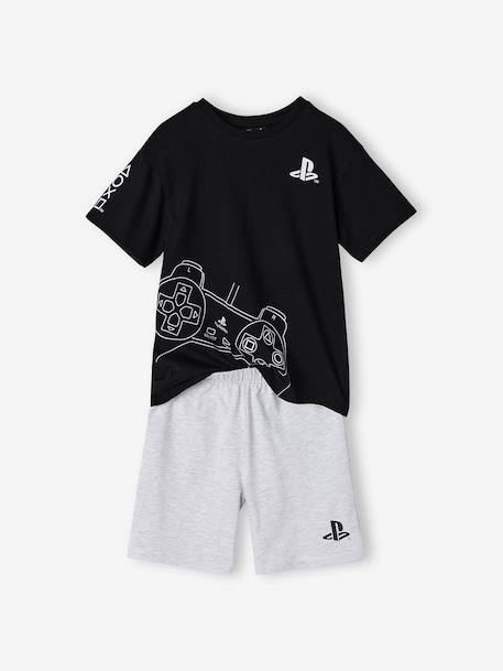 Boys' cotton pyjama shorts with PLAYSTATION logo black - vertbaudet enfant 