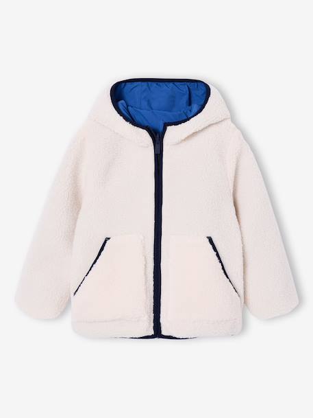 Reversible sherpa jacket royal blue - vertbaudet enfant 