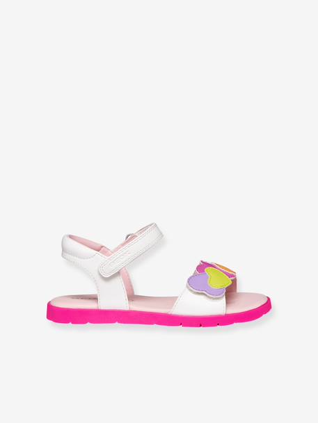 Girls' Joyfoot GEOX sandals fuchsia+white - vertbaudet enfant 