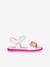Girls' Joyfoot GEOX sandals fuchsia+white - vertbaudet enfant 