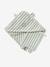 Bath Cape In Jacquard Stripes + Wash Mitt sage green - vertbaudet enfant 