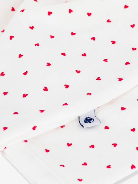 Baby cotton pyjamas with little hearts PETIT BATEAU white - vertbaudet enfant 