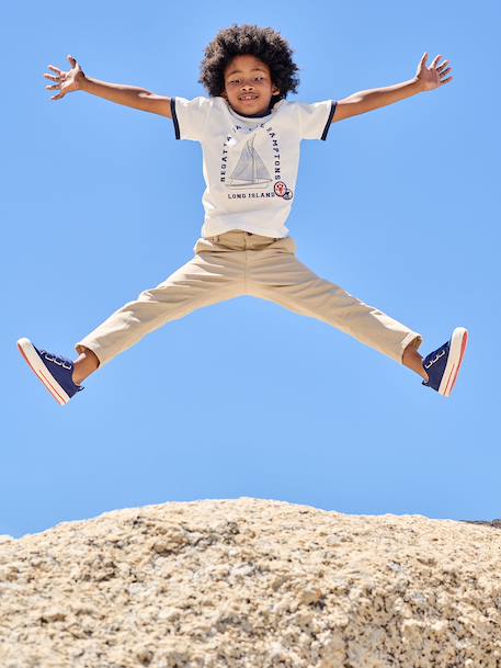 Boys' short-sleeved t-shirt ecru - vertbaudet enfant 