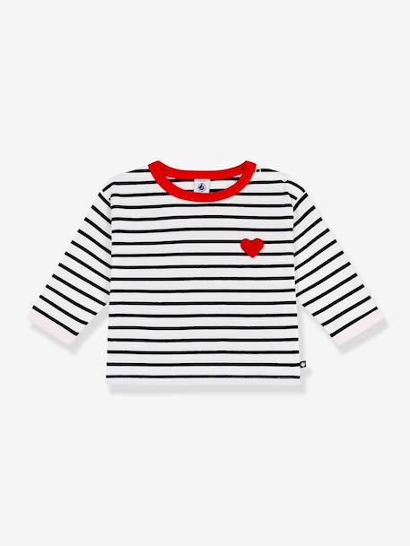 Baby long-sleeved cotton T-shirt ecru - vertbaudet enfant 