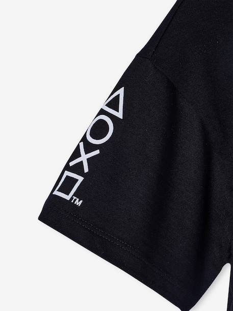 Boys' cotton pyjama shorts with PLAYSTATION logo black - vertbaudet enfant 
