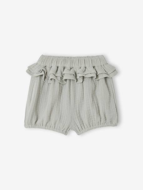 Set of 3 pieces for baby girls in cotton sage green - vertbaudet enfant 