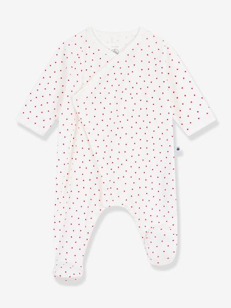 Pyjama bébé coton petit cœur Petit Bateau blanc - vertbaudet enfant 