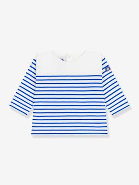 Baby-T-shirts & Roll Neck T-Shirts-Long-sleeved striped t-shirt for babies 