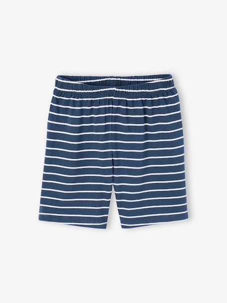 Striped PADDINGTON pyjamas shorts striped navy blue - vertbaudet enfant 
