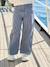 Girl's wide-leg striped trousers striped blue - vertbaudet enfant 