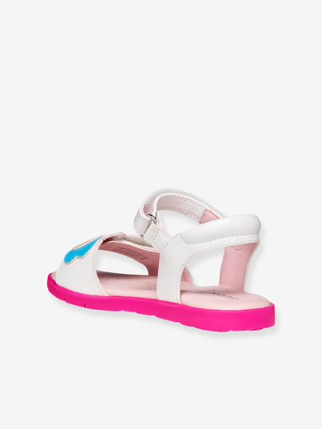 Girls' Joyfoot GEOX sandals fuchsia+white - vertbaudet enfant 