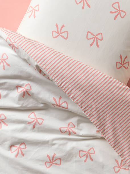 Duvet cover and pillowcase SET with recycled cotton printed pink - vertbaudet enfant 