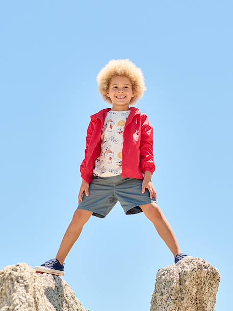 Boy's windproof jacket red - vertbaudet enfant 