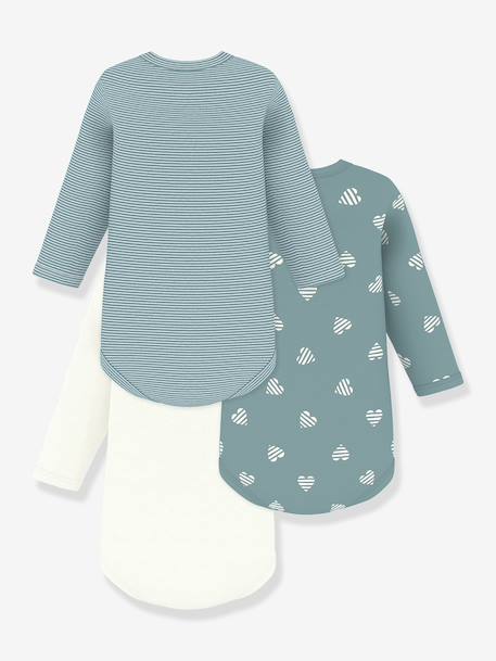 Pack of 3 long-sleeved baby bodysuits white - vertbaudet enfant 