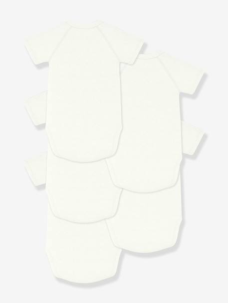 Pack of 5 cotton wrap bodysuits for babies Petit Bateau white - vertbaudet enfant 