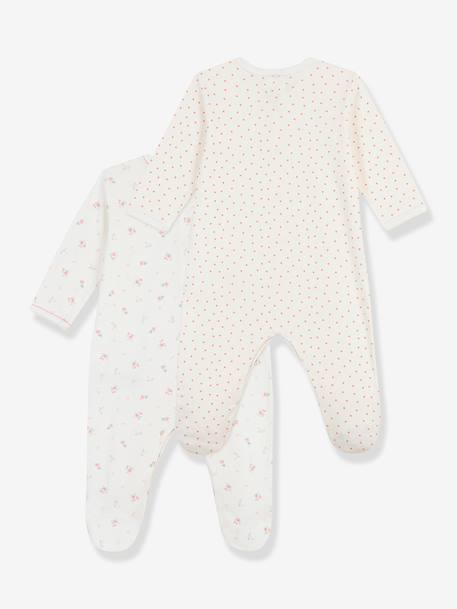 Pack of 2 cotton sleepsuits for babies Petit Bateau white - vertbaudet enfant 