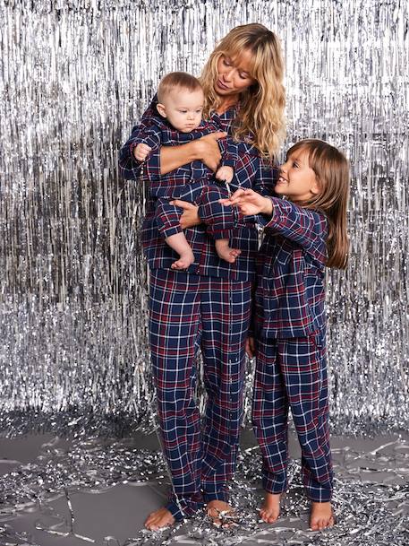 Pyjama mixte flanelle noël capsule famille bordeaux - vertbaudet enfant 