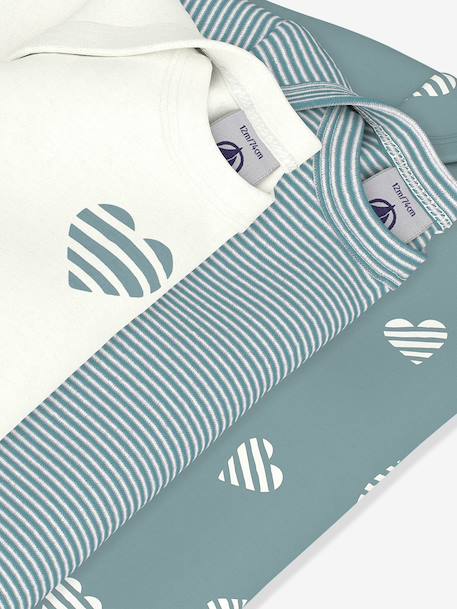 Pack of 3 long-sleeved baby bodysuits white - vertbaudet enfant 