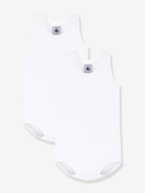 Bébé-Lot de 2 bodies sans manches Petit Bateau