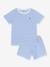 Striped cotton short pyjamas for children PETIT BATEAU blue - vertbaudet enfant 
