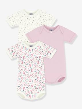 Baby-Pack of 3 short-sleeved bodysuits for babies 
