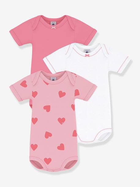 Pack of 3 short-sleeved baby bodysuits white - vertbaudet enfant 