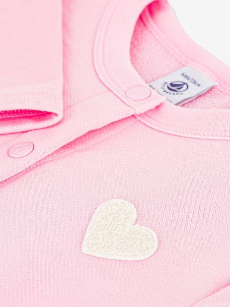 Plain cotton cardigan for children by PETIT BATEAU rose - vertbaudet enfant 