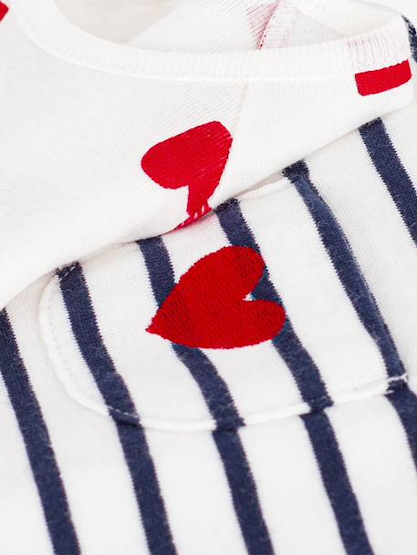 Set bodysuit dungaree Petit Bateau ecru - vertbaudet enfant 