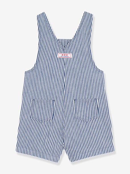 Baby dungaree shorts in serge navy blue - vertbaudet enfant 