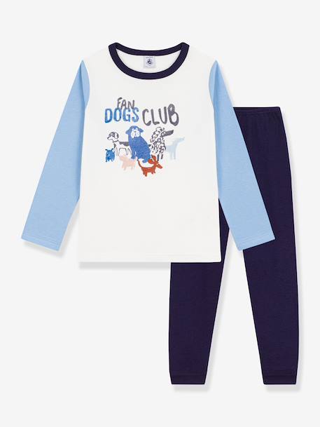 Pyjama enfant coton chien Petit Bateau bleu - vertbaudet enfant 