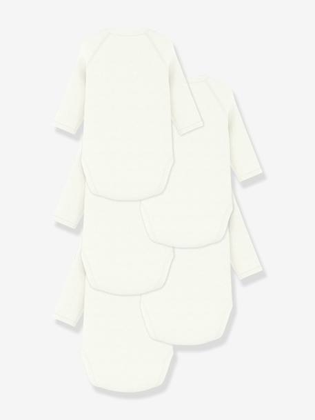 Pack of 5 PETIT BATEAU wrap bodysuits white - vertbaudet enfant 