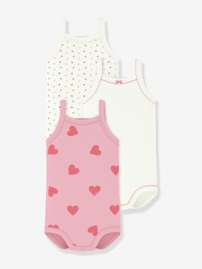 Bébé-Lot de 3 bodies bretelles coton bébé