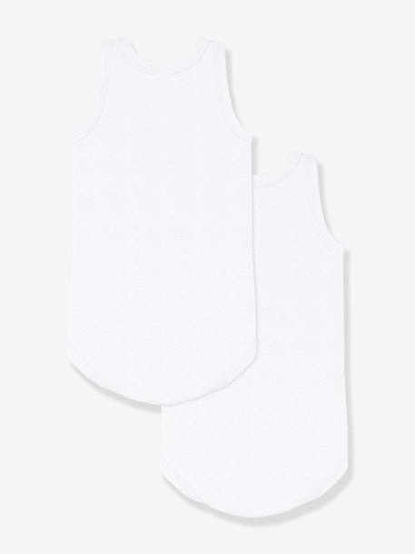 Pack of 2 sleeveless bodysuits Petit Bateau white - vertbaudet enfant 