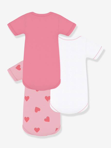 Pack of 3 short-sleeved baby bodysuits white - vertbaudet enfant 