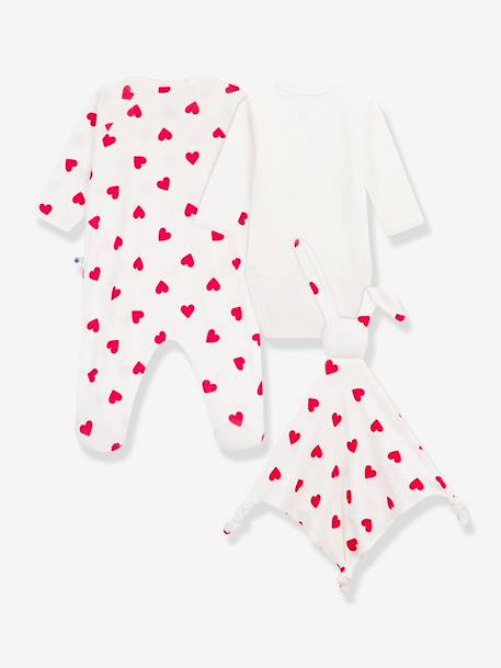 Newborn set with a cotton heart by PETIT BATEAU white - vertbaudet enfant 