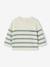 Striped knitted baby jumper caramel+navy blue+sage green - vertbaudet enfant 