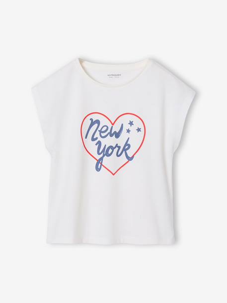 Pack of 3 girls' short-sleeved t-shirts - BASICS grey blue+pale blue+rosy - vertbaudet enfant 