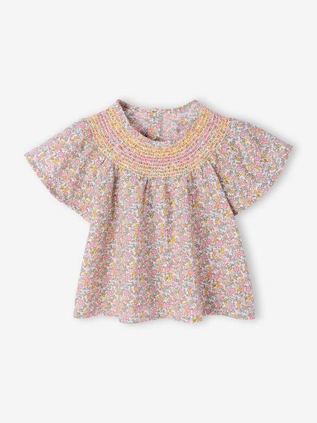 Girl's set blouse + short multicoloured - vertbaudet enfant 