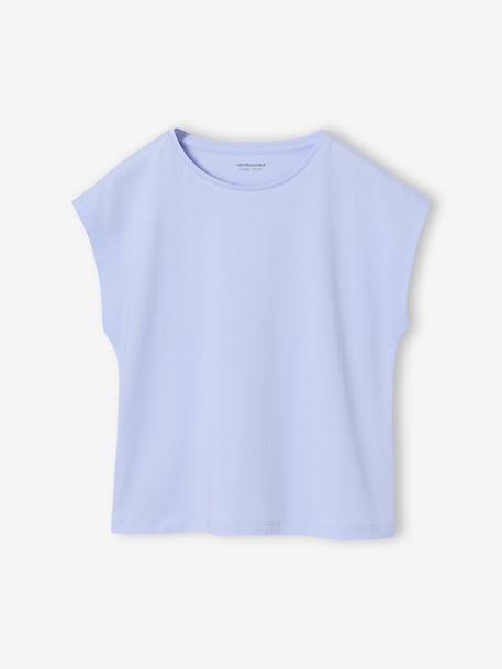 Pack of 3 girls' short-sleeved t-shirts - BASICS grey blue+pale blue+rosy - vertbaudet enfant 